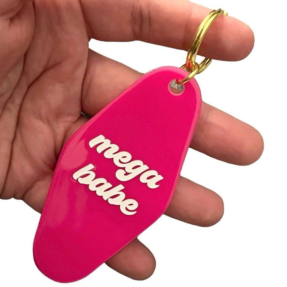 Hot Pink Mega Babe Body Positive Motel Keychain